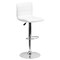 Emma and Oliver Coti Modern Channel Tufted Upholstered Height Adjustable Mid-Back Stool and Pedestal Base with Footrest